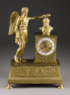 Auktion 155<br>EMPIRE PRUNKPENDULE MIT GENIUS DES RUHMES