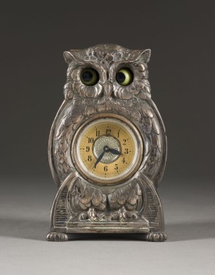 Bild JUGENDSTIL-TISCHUHR 'EULE'