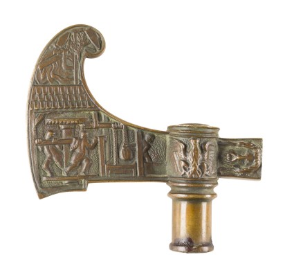 Auktion 155<br>BERGBAU-HÄCKEL MIT RELIEFIERTEN SZENEN