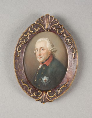 Picture PORTRAIT-MINIATUR 'FRIEDRICH II. VON PREUSSEN MIT BRUSTSTERN VOM SCHWARZEN ADLERORDEN'*