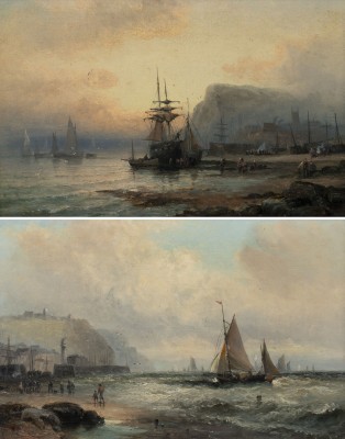 Auction 155<br>PAAR GEMALDE: SONNENUNTERGANG - PENZANCE; VOR SCARBOROUGH