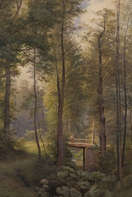 Auktion 155<br>WALDIDYLLE MIT BRÜCKE, 1892