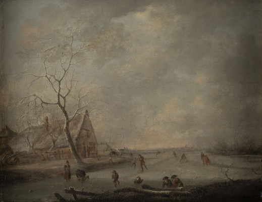 Auction 155<br>WINTERLANDSCHAFT MIT SCHLITTSCHUHLÄUFERN