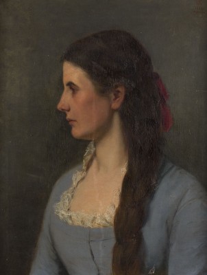 Auction 155<br>PORTRÄT EINER JUNGEN FRAU IM PROFIL, 1880