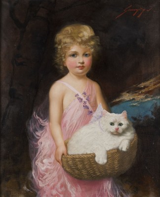 Auction 155<br>MÄDCHEN MIT EINER KATZE