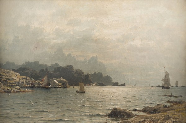 Auction 155<br>SEGELBOOTE VOR DER NORWEGISCHEN KÜSTE BEI SONNENUNTERGANG