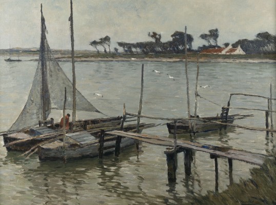 Auktion 155<br>SEGELBOOT AN DER ANLEGESTELLE