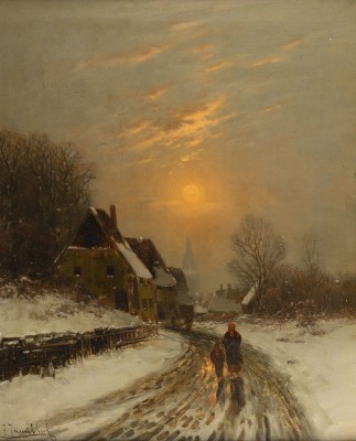 Auktion 155<br>WINTERABEND IM DORF