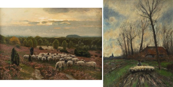Auction 155<br>ABENDLANDSCHAFT MIT SCHAFHERDE