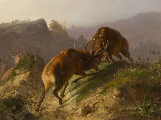 Auktion 155<br>KÄMPFENDE HIRSCHE