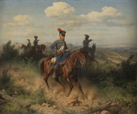 Auktion 155<br>VERFOLGTE HUSAREN, 1851