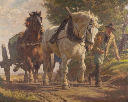 Auktion 155<br>BAUER MIT PFERDEGESPANN