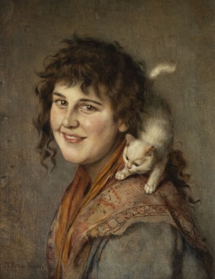 Auktion 155<br>MÄDCHEN MIT KÄTZCHEN