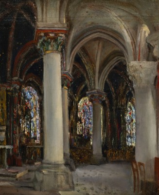 Auktion 155<br>INTERIEUR DER KIRCHE SAINT-DENIS, 1897