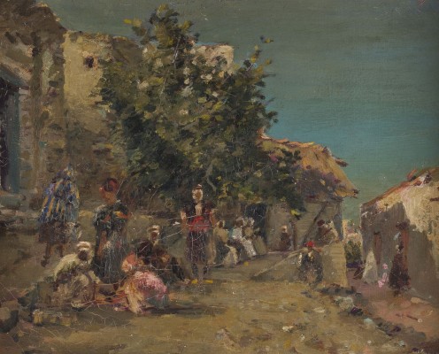 Auktion 155<br>ORIENTALISTISCHE STRAßESZENE