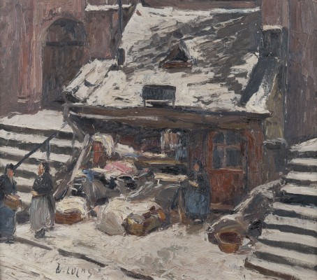 Auktion 155<br>DER KLEINE VERKAUFSSTAND AN EINEM WINTERTAG