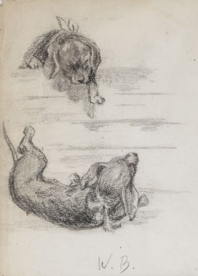 Auction 155<br>SKIZZE MIT ZWEI DACKELN