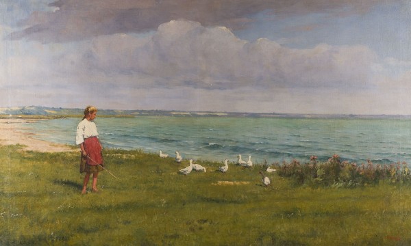 Auktion 155<br>KÜSTENLANDSCHAFT MIT GÄNSEMAGD