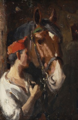 Auktion 155<br>ÖLSTUDIE MIT PFERDEKOPF