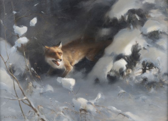 Auktion 155<br>FUCHS IM VERSCHNEITEN WALD