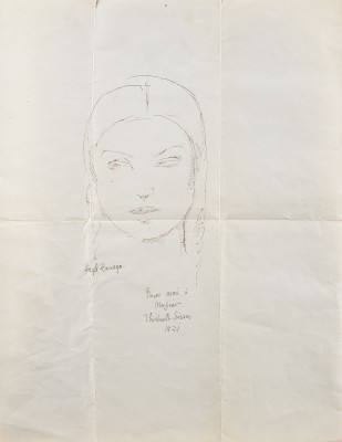 Auktion 155<br>'MÄDCHENKOPF' (NEUJAHRSGRUSS FÜR FRANCOIS THIEBAULT-SISSON 1921)