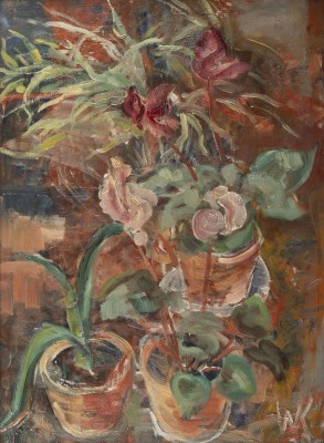 Auktion 155<br>STILLLEBEN MIT BLUMENTÖPFEN, um 1920