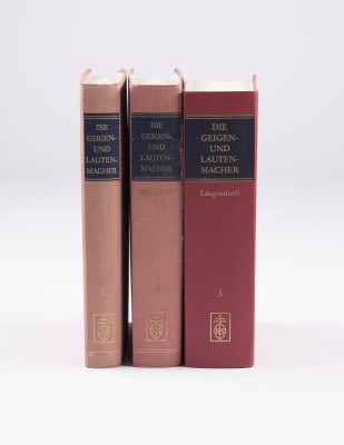 Auktion 155<br>DIE GEIGEN- UND LAUTENMACHER VOM MITTELALTER BIS ZUR GEGENWART - VON LÜTGENDORFF-LEINBURG