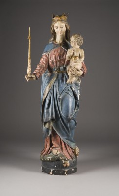 Bild BEKRÖNTE MADONNA MIT ZEPTER UND DEM CHRISTUSKIND