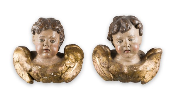 Bild PAAR GEFLÜGELTE PUTTENKÖPFE