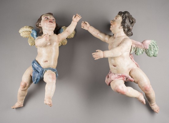 Bild PAAR SCHWEBENDE GEFLÜGELTE PUTTEN