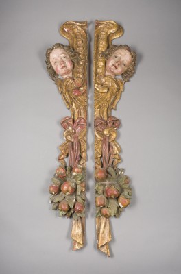 Picture PAAR WANDAPPLIKEN MIT PUTTENKÖPFEN