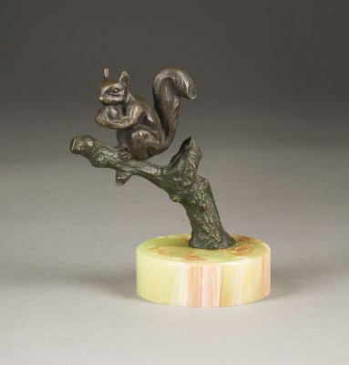 Bild EICHHÖRNCHEN AUF EINEM STAMM