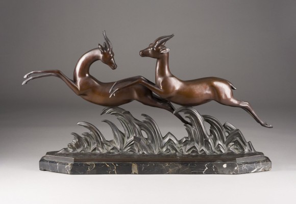 Auktion 155<br>PAAR SPRINGENDE GAZELLEN