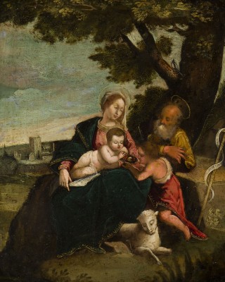 Auktion 155<br>DIE HEILIGE FAMILIE MIT JOHANNESKNABEN