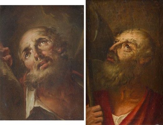 Auction 155<br>HEILIGER ANDREAS MIT ANDREASKREUZ / HEILIGER MATTHIAS MIT HELLEBARDE