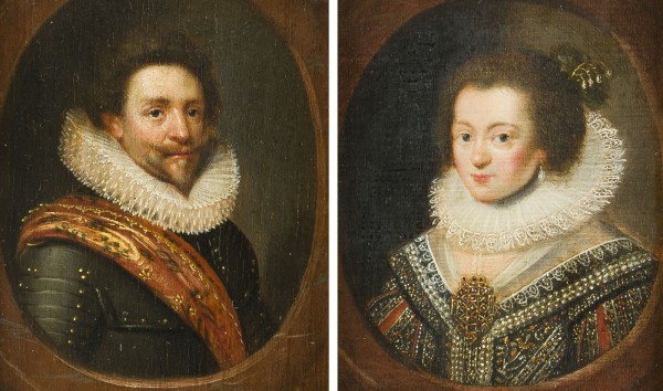 Auktion 155<br>PORTRAITPAAR FREDERIK HENDRIK PRINZ VON ORANIEN UND AMALIE ZU SOLMS-BRAUNFELS