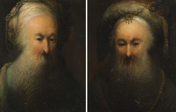 Auction 155<br>GEMÄLDEPAAR: ZWEI BILDNISSE EINES HERREN MIT BART UND TURBAN