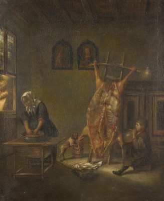 Auktion 155<br>INTERIEUR MIT SCHWEINESCHLACHTUNG