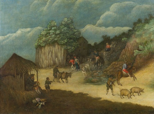 Auction 155<br>DORFLANDSCHAFT MIT GEHÖFT