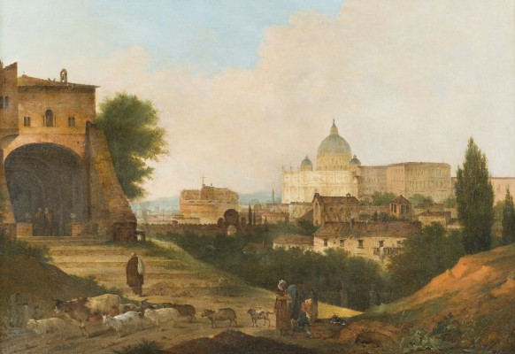 Auction 155<br>ANSICHT VON ROM MIT DEM PETERSDOM UND DER ENGLESBURG