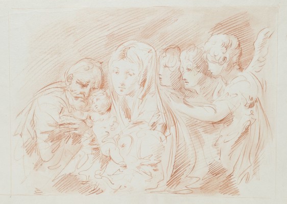 Picture DIE HEILIGE FAMILIE MIT ENGELN