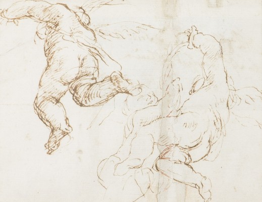 Auction 155<br>FIGURENSTUDIE ZU ZWEI SCHWEBENDEN ENGELN