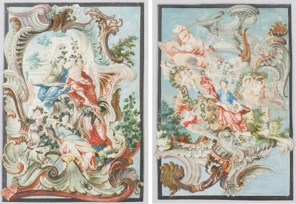 Auktion 155<br>ZWEI GEGENSTÜCKE: ALLEGORIE DES FRÜHLINGS / ALLEGORIE DES HERBSTES, UM 1760/80