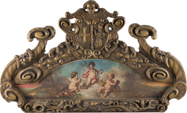 Picture SUPRAPORTE MIT DER ALLEGORIE DER MUSIK, MALEREI UND LITERATUR