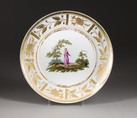 Bild TELLER MIT PASTORALER SZENE