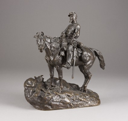 Auction 156<br>SEHR SELTENE BRONZEGRUPPE: FRANZÖSISCHER OFFIZIER IN NORDAFRIKA