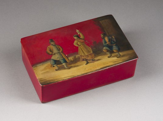 Auction 156<br>LACKDOSE MIT TANZENDEN BAUERN