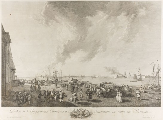 Auktion 156<br>HAFENANSICHT IN ST. PETERSBURG