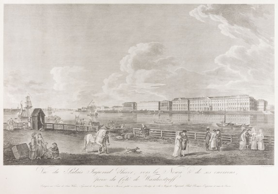 Auction 156<br>ZWEI NEWA-ANSICHTEN: MARMORPALAST SOWIE WINTERPALAST