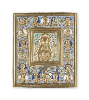 Bild BRONZE-IKONE MIT CHRISTUS, DEM GÜTIGEN SCHWEIGEN